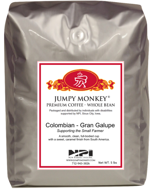 Colombian Gran Galupe - Full bodied cup - Jumpy Monkey® Coffee