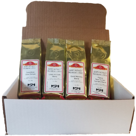 Non-Flavored Sampler - 4 samples - Jumpy Monkey® Coffee