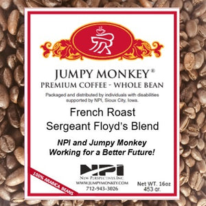 French Roast - Sergeant Floyd's Blend - Jumpy Monkey® Coffee