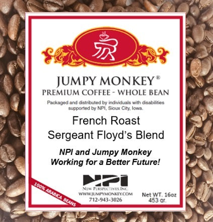 French Roast - Sergeant Floyd's Blend - Jumpy Monkey® Coffee