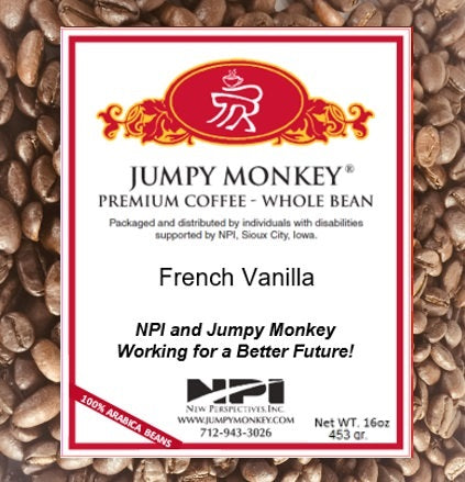 French Vanilla -  rich, buttery vanilla - Jumpy Monkey® Coffee
