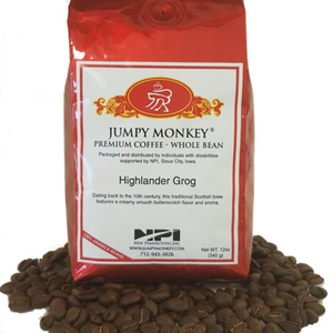 Highlander - smooth butterscotch flavor - Jumpy Monkey® Coffee