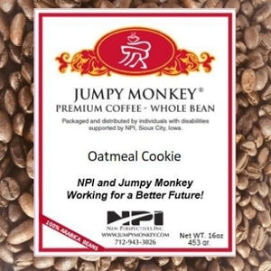 Oatmeal Cookie - cinnamon spice, brown sugar, vanilla - Jumpy Monkey® Coffee