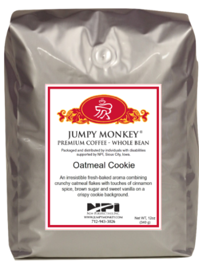 Oatmeal Cookie - cinnamon spice, brown sugar, vanilla - Jumpy Monkey® Coffee