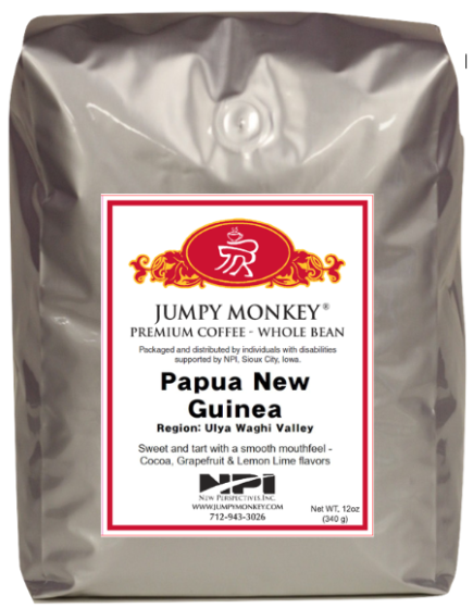 Papua New Guinea - sweet, lemon-lime flavors - Jumpy Monkey® Coffee