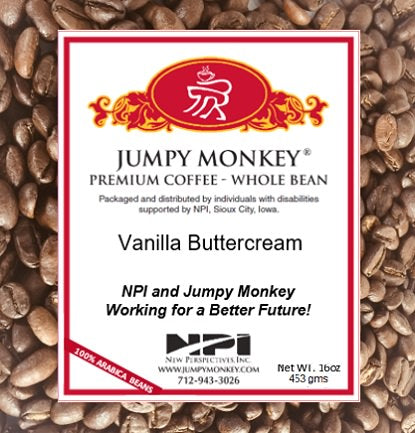 Vanilla Buttercream - rich and sweet - Jumpy Monkey® Coffee