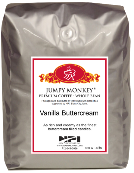 Vanilla Buttercream - rich and sweet - Jumpy Monkey® Coffee